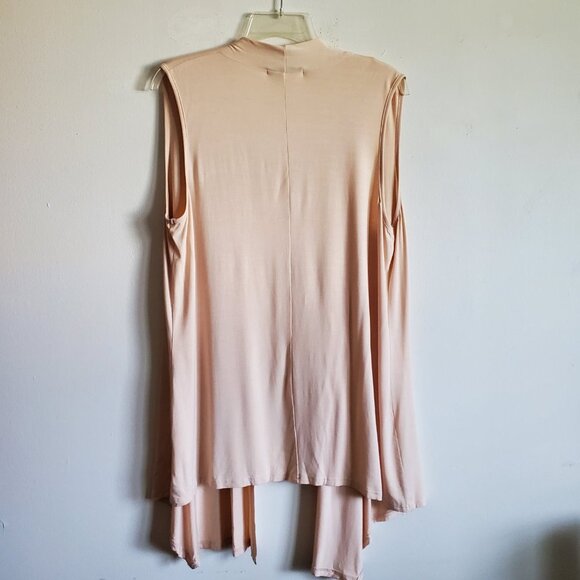 Urban CoCo Viscose Open Waterfall Cardigan Light Peach Color Medium - Picture 9 of 14